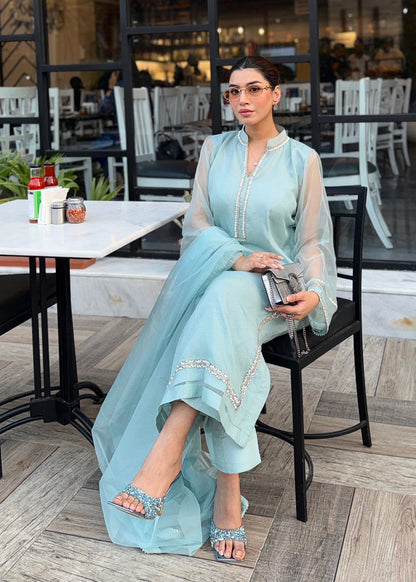 3-Piece Embellished Organza Suit