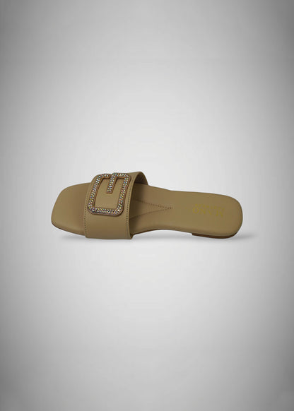 Sleek Apricot Patent Moccasins