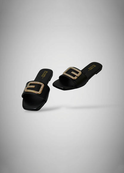 Sleek Black Patent Moccasins