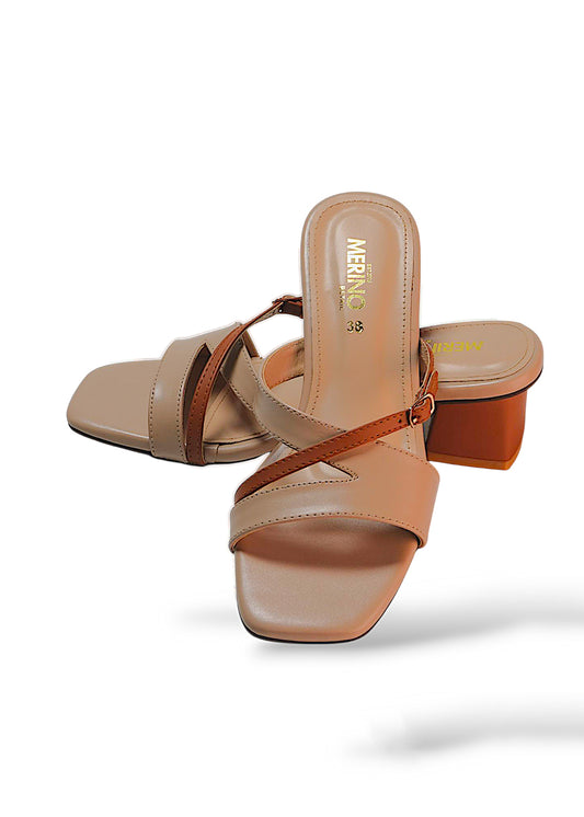 Merino Dual Strap Block Heel