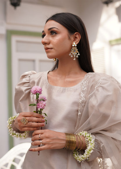 3-Piece Raw Silk Farshi Shalwar Suit