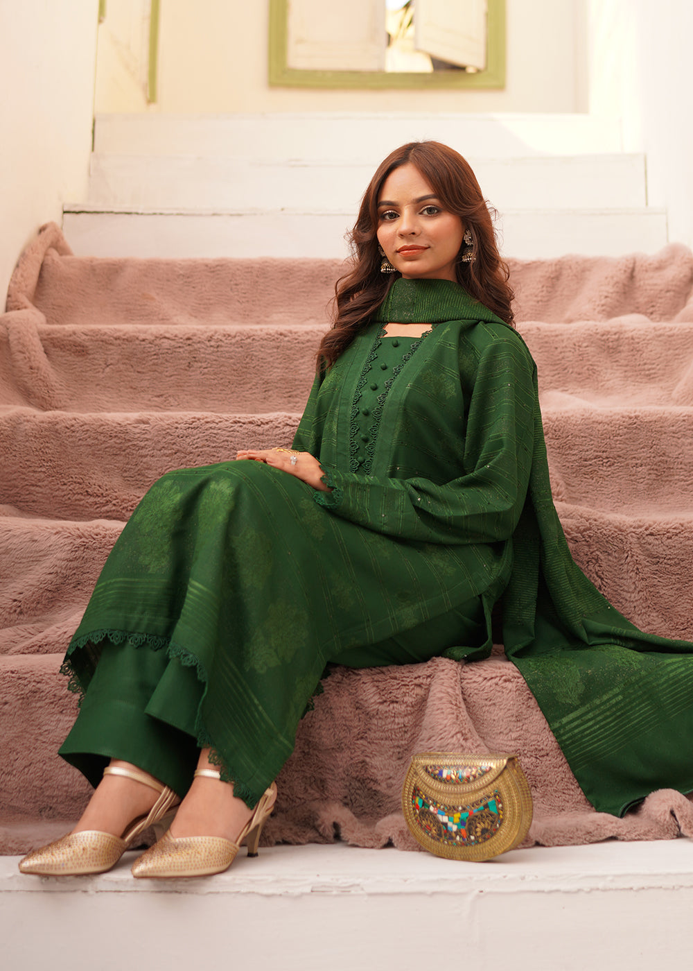 Deep Green Casual Wear