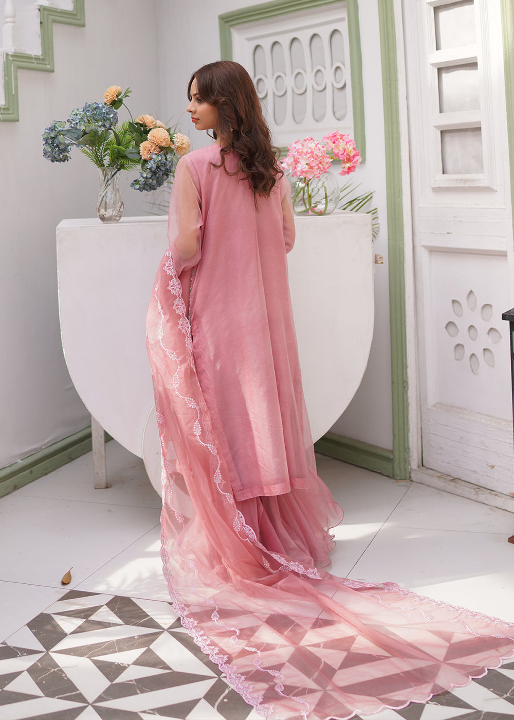 3-Piece Embellished Organza Suit