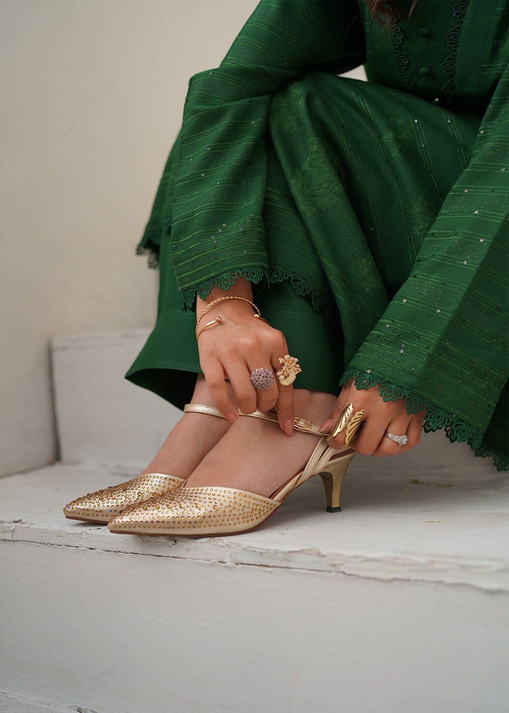Deep Green Casual Wear